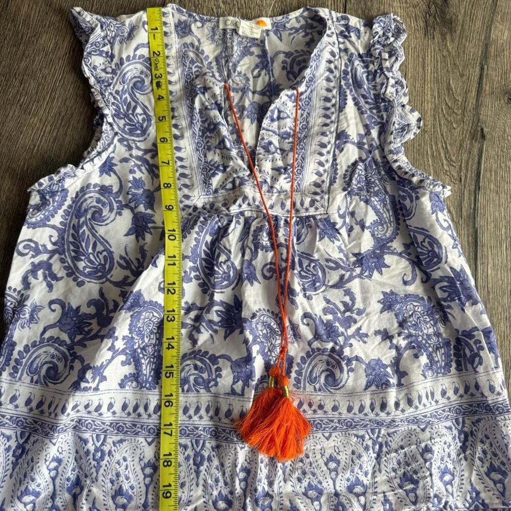 Cc california blue and white top